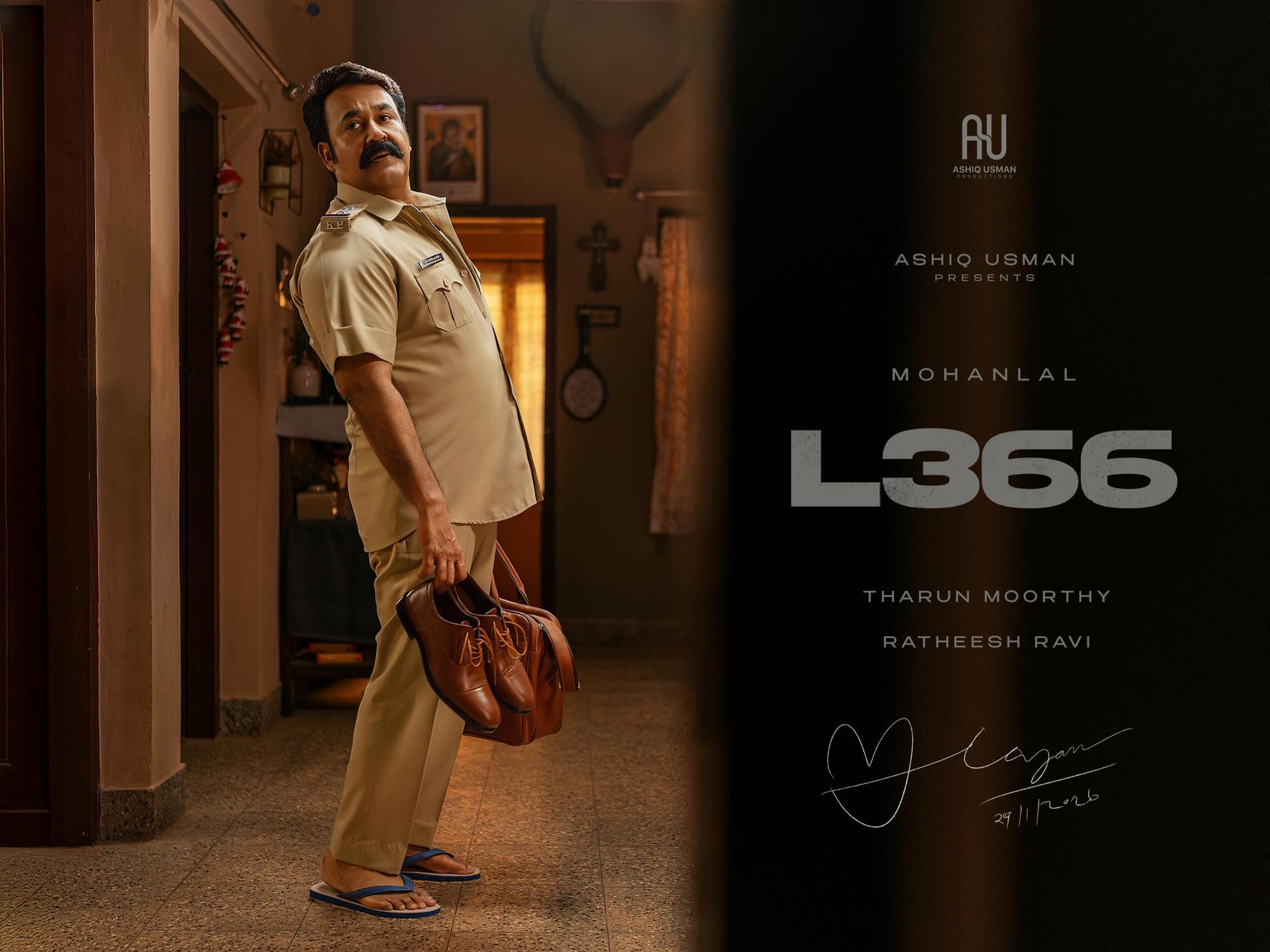 First Look Poster Released for Mohanlal–Tharun Moorthy Film